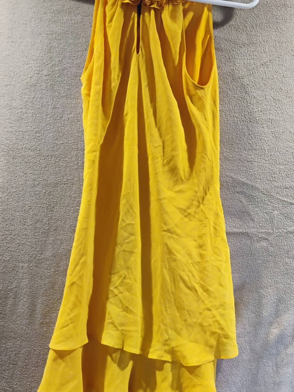 Donna Ricco Yellow Sleeveless Halter Dress